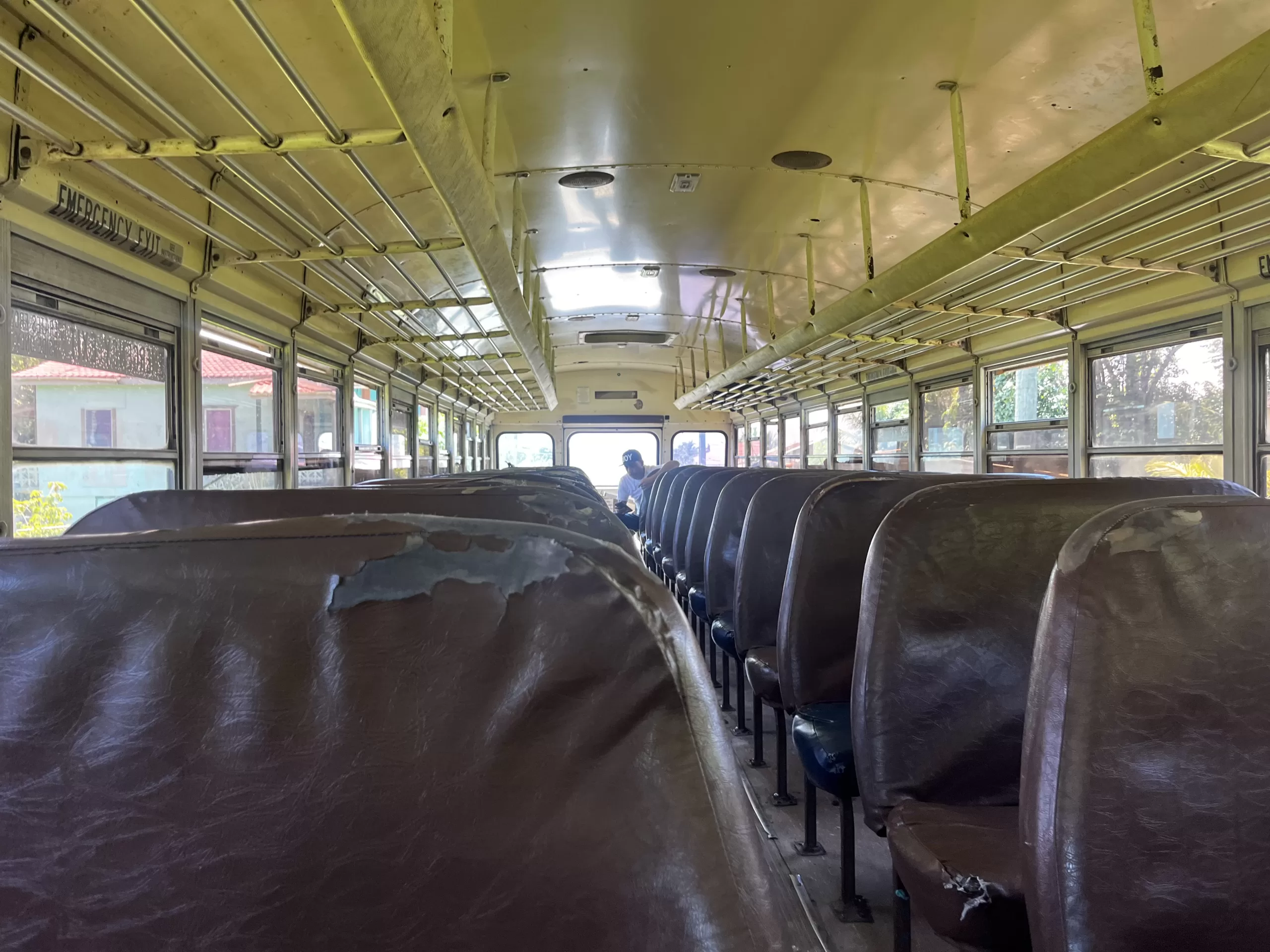 a mostly empty bus